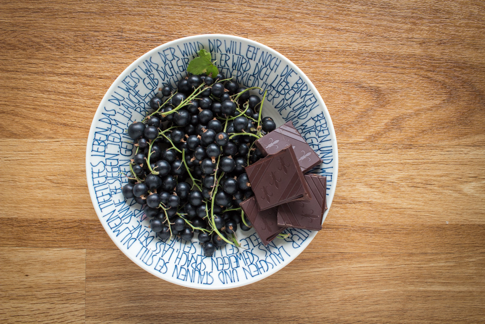 Johannisbeeren und Schokolade